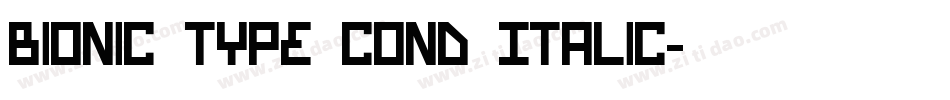 Bionic Type Cond Italic字体转换